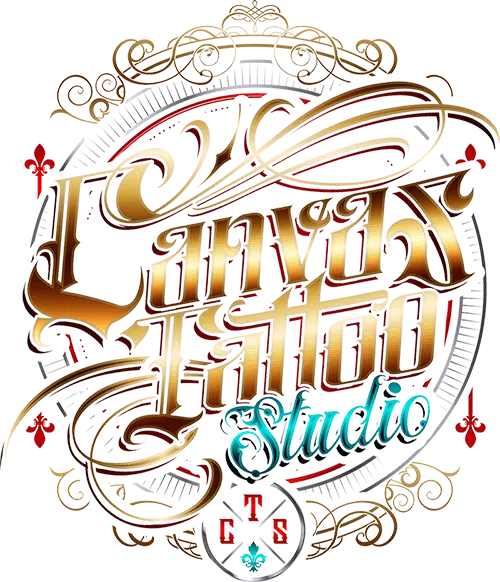 "Canvas Tattoo Studio stylized logo design"
