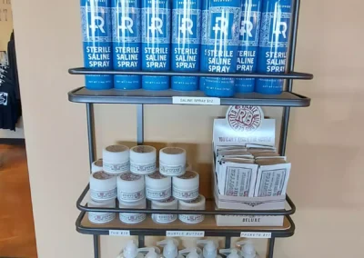 Prior Lake shop's Sterile Saline Spray and other products in the shelf